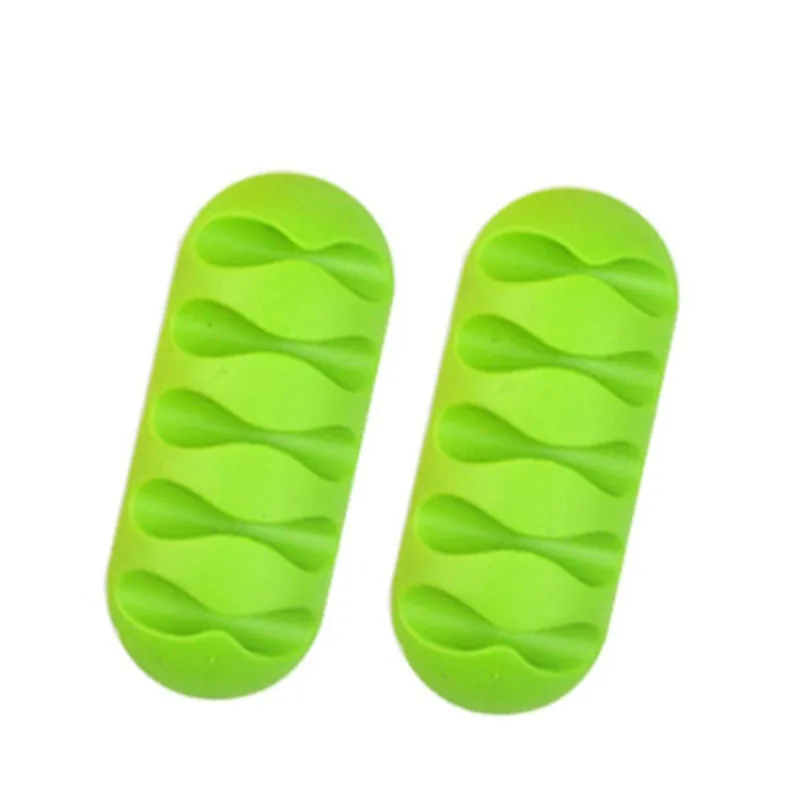 Зажим для кабеля органайзер шнура держатель наушников устройство фиксации проводов настольные телефонные кабели силиконовый