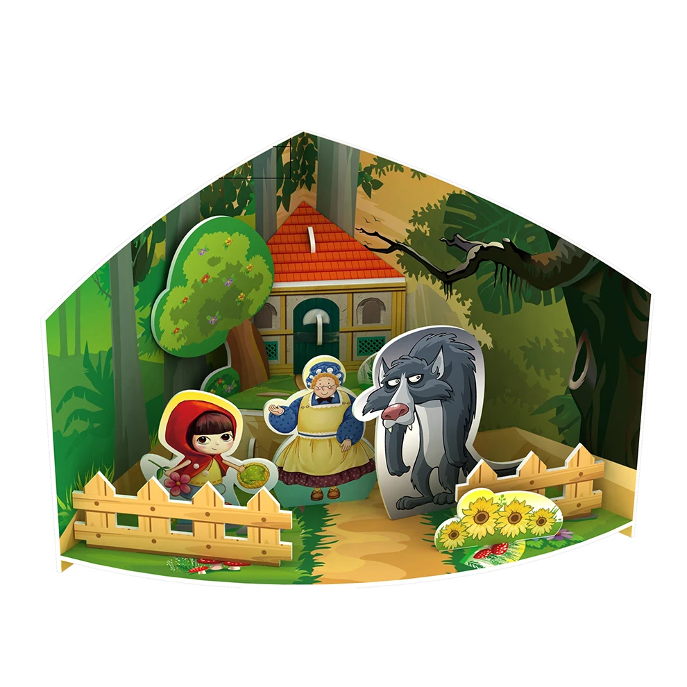 3Dおとぎ話回転キャビンパズル女の子のための赤ずきん| Alibaba.com