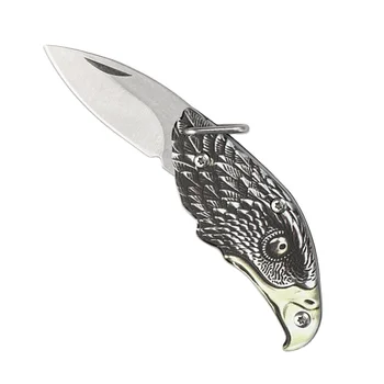 Eagle Knife D2 blade Pocket Knife Stainless steel sculpture handle New Collection Outdoor Camping Knife customized