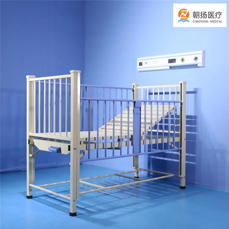 Manual Adjustable Pediatric Hospital Bed Baby Hospital Child Cot Bed