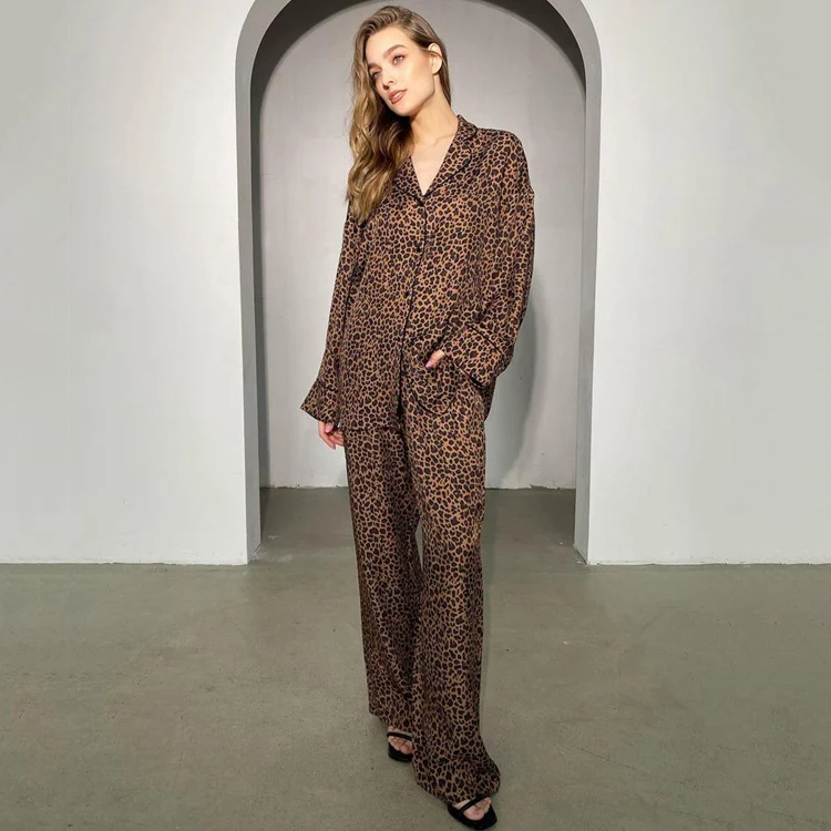 Spring Summer 2023 Fashionable and Comfortable Leopard Print Long