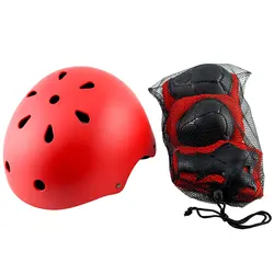 OEM ODM Wholesale Kid Skateboard Skate Ski Cycling Sports Helmet with Wrist Elbow Knee Pads Bicycle Bike Helmet For Children