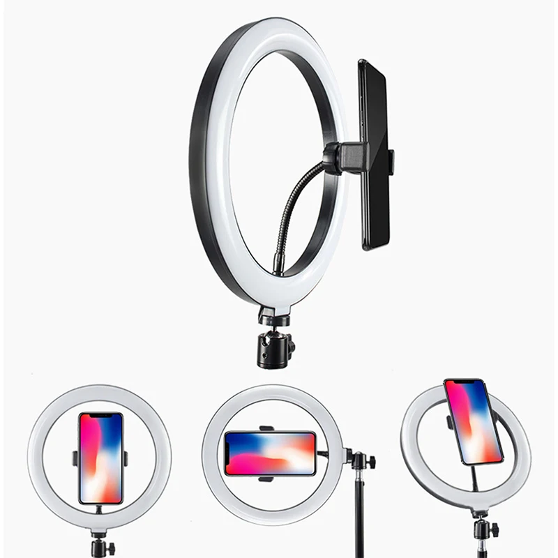 New Arrival LED Fill Light Cell Phone Selfie Stick Makeup Light Live Stream Adjustable Desk Lamp LED Selfie Ring Light