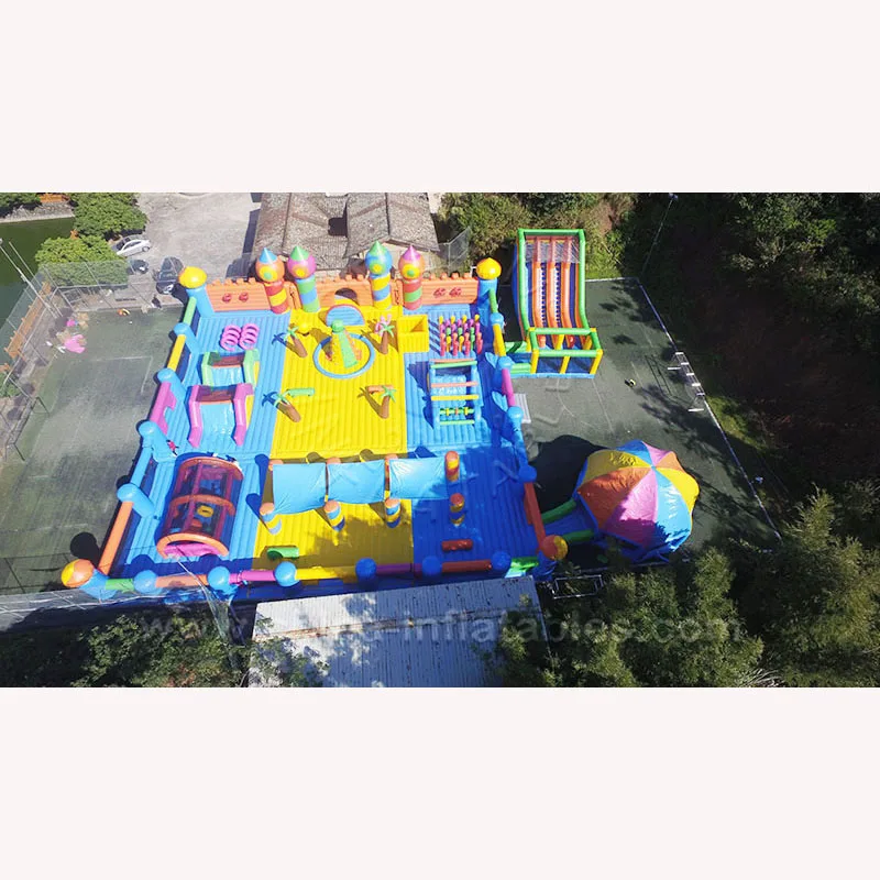 Inflatable Trampoline Big Bounce House Adult Obstacle Course Inflatable  Theme Park Adult Jumping Castle Purchase