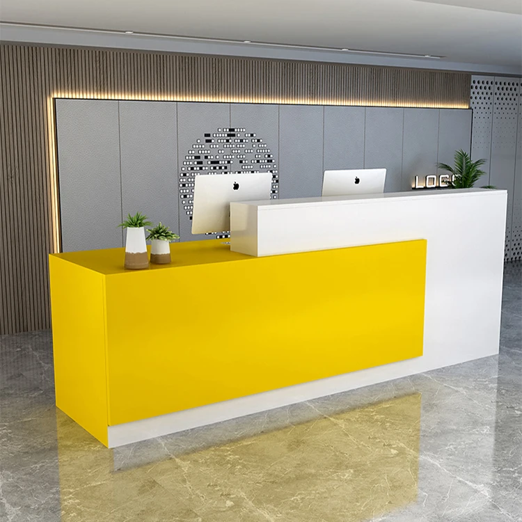 Wooden Modern Reception Desk Custom Reception Desk Counter Table for Restaurant
