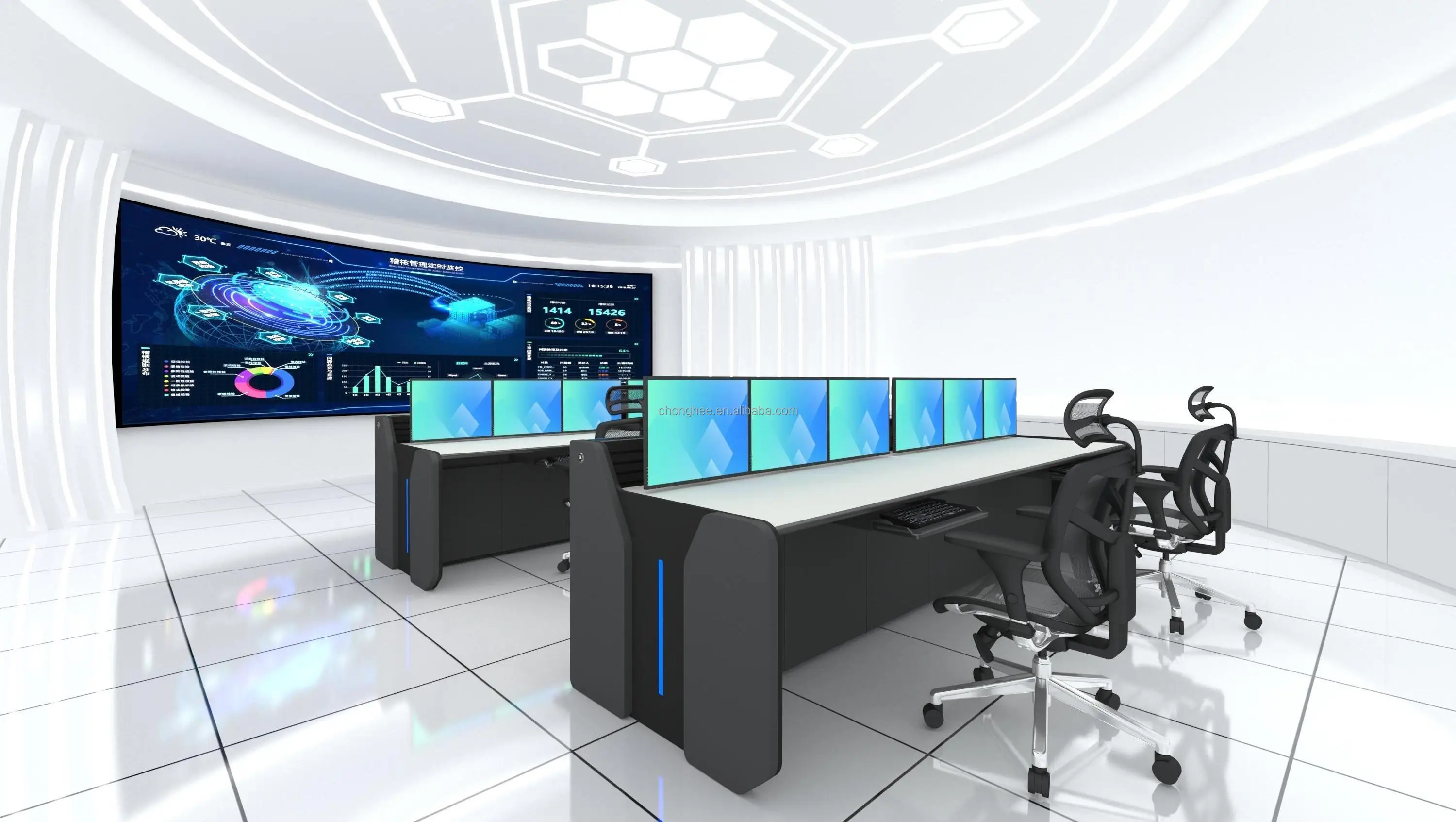 Chiu Cheung Security Command Center Control Room Console Solution ...