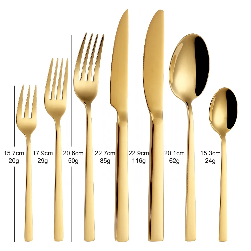 
 Многоразовые столовые приборы Besteck Шварц из нержавеющей стали с зеркальным покрытием, набор золотых столовых приборов для отеля, ресторана, дома  