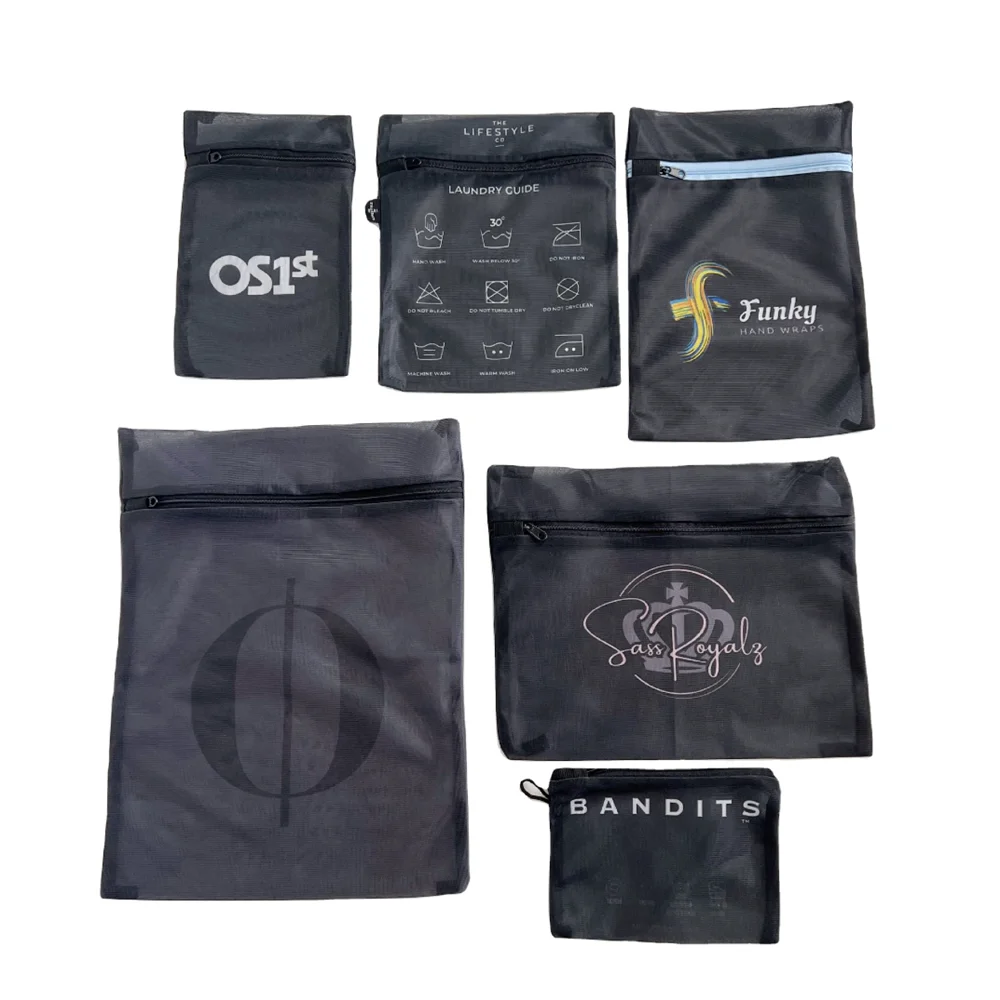 Небольшая Сетчатая Сумка для стирки с логотипом на