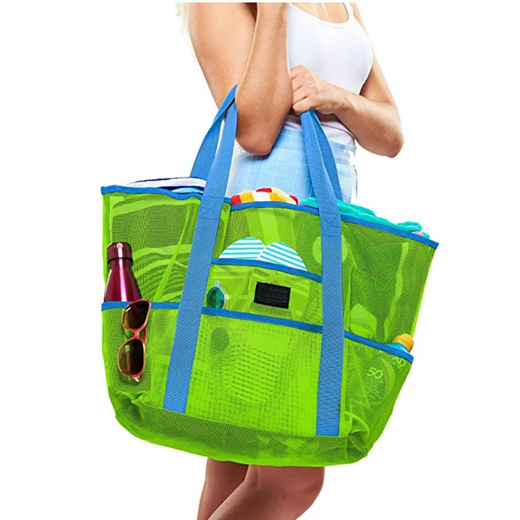 Stylish Multi Use Mesh Bag Beach Tote Bag Women Shoulder Handbag Tote Beach Bag