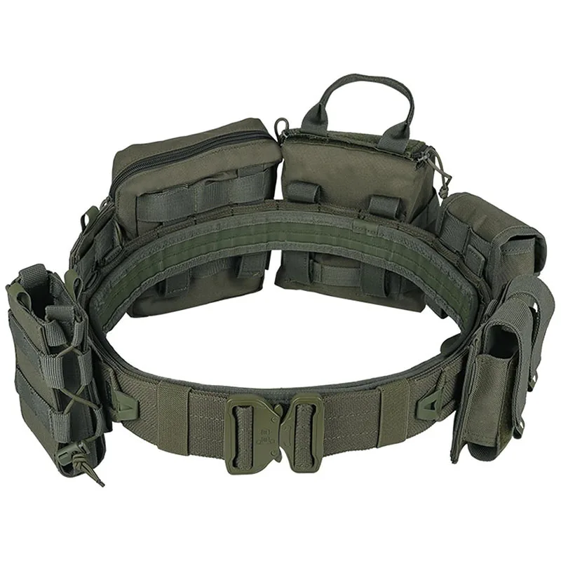 Premium Modular Equipment Training Tactical Molle Duty Belts with Pouches Outdoor High Density Material Tactical Waist Belt