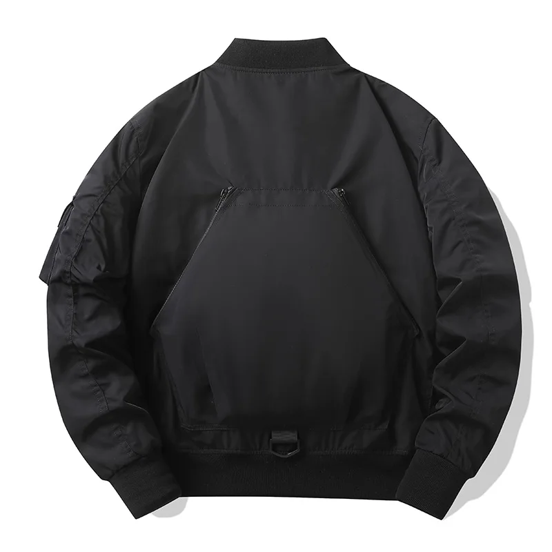 2024 Men's American Retro High Quality utility Multi-pockets workwear waterproof bomber jacket_voghion.com