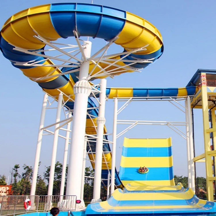 Best Large Structure Fiberglass Boomerang Slide Commercial Water Slide for Pool