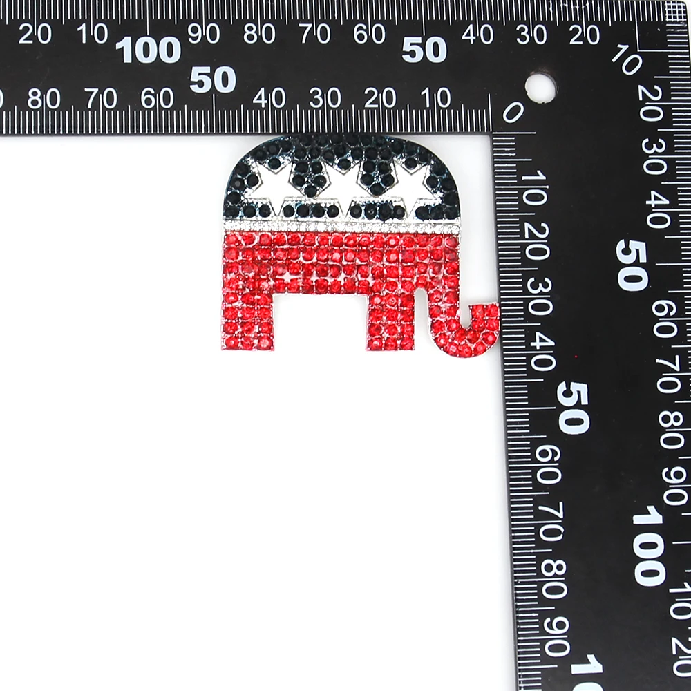 Lot De 6 Broches En Forme D'éléphant Trump En émail Et