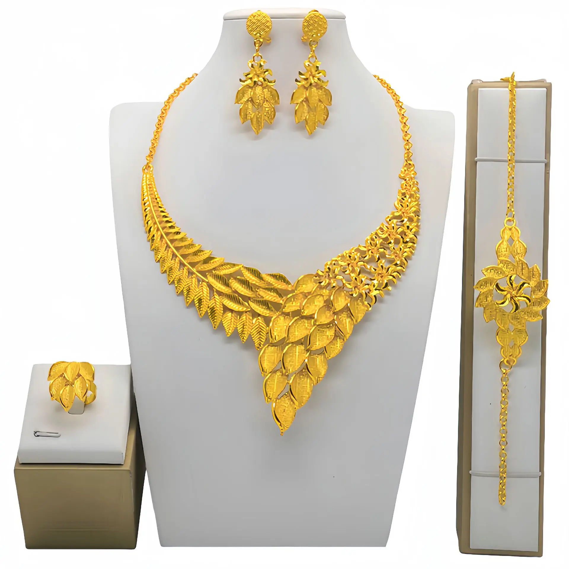 Party wear Jewelry Set Natural outlet Kyanite Gemstone Jewellery Set, Necklace, Bracelet, Earring, Yellow Gold Plated, 925 Sterling Silver, FSJ-679