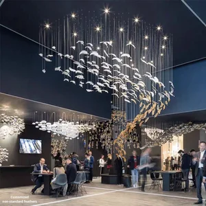 Customized Non-Standard Glass Chandeliers and Pendant Lights for Sales Offices Sand Tables Hotel Lobbies Banquet Halls Villas