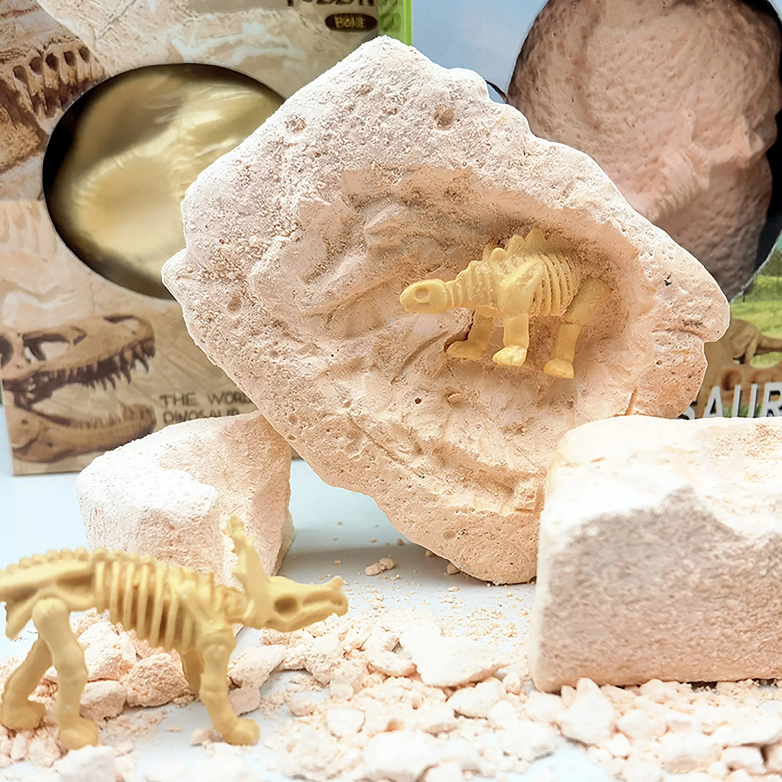 Unisex Archaeological Dig Dinosaur Skeleton Model Children's Educational Toy Mermaid Unicorn Animal Plaster Toys Stall Blind Box