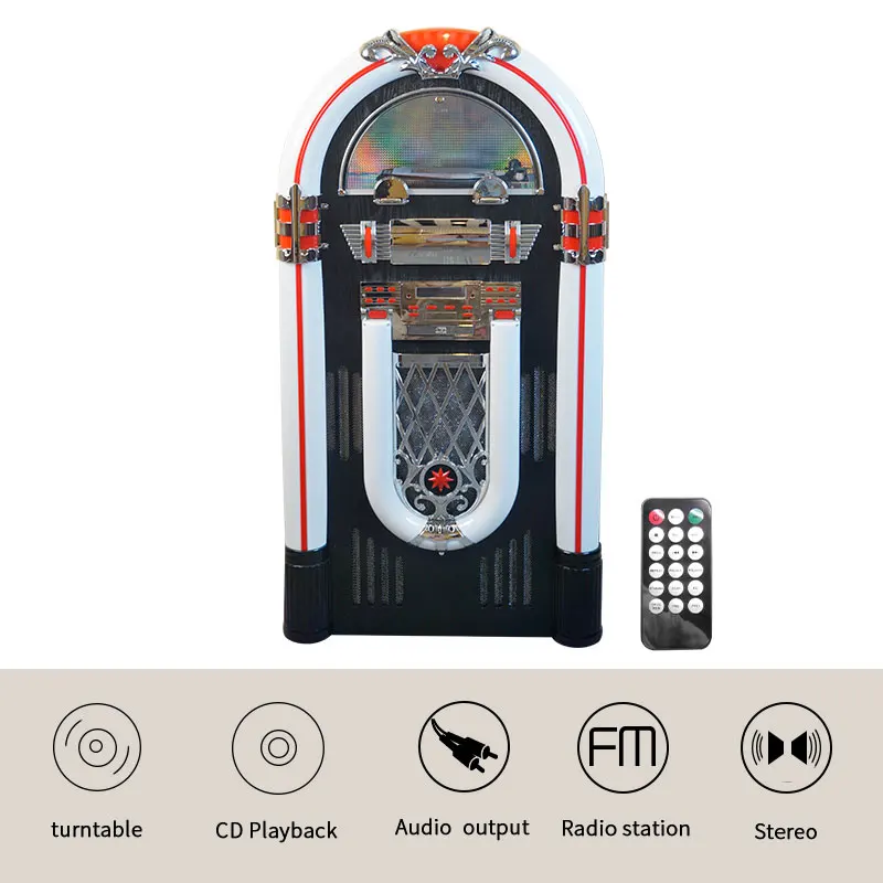 LEDカラフル点滅ライトビニールレコードlpターンテーブルプレーヤーFM 