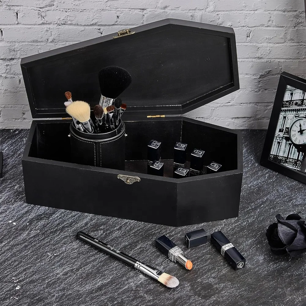 Vintage Gothic Coffin Storage Box - Perfect for Halloween