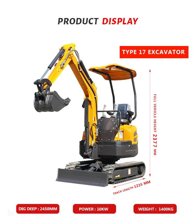 New Technology Hyundai Smallest 0.8ton Mini Excavator Construction