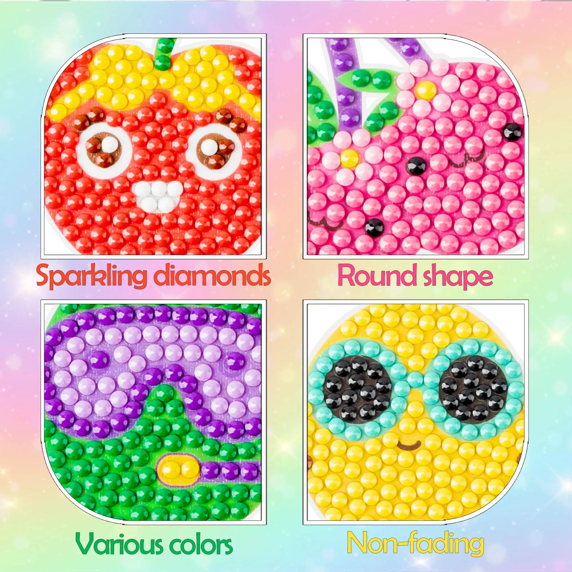12 Pieces Each Pack 5D Diamond Painting Small Sticker Sets - Buy