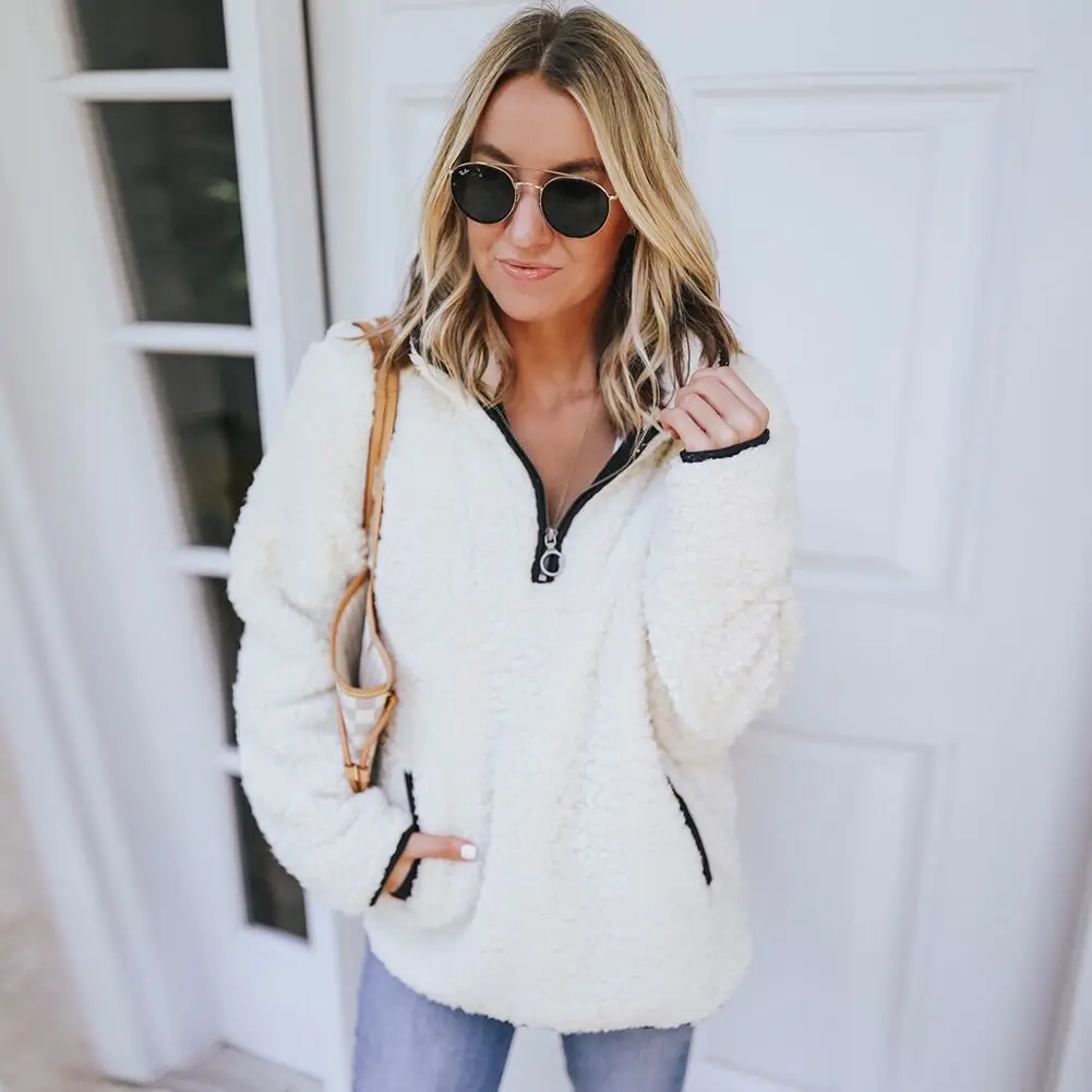 sherpa pullover outfits