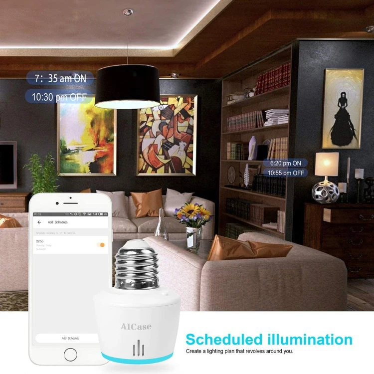 Alexa GoogleHomeと互換性のあるスマートWifiE27/E26ライト