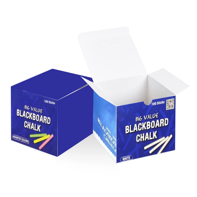 Custom Printing Empty Card Paper School Chalk Carton Packing Packaging Box