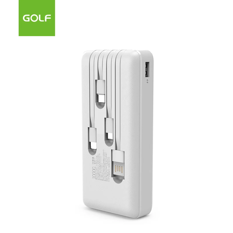 20000mah Power Bank Digital with Built-in Cable High Capacity  Mobile Charger Factory Price 20000mAh LCD Power Bank