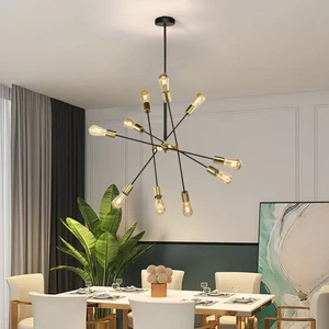 Linear Farmhouse Light Fixtures Chandelier Home Decorative Suspension LED Chandeliers Ceiling Luxury Bead Chandelier Modern
