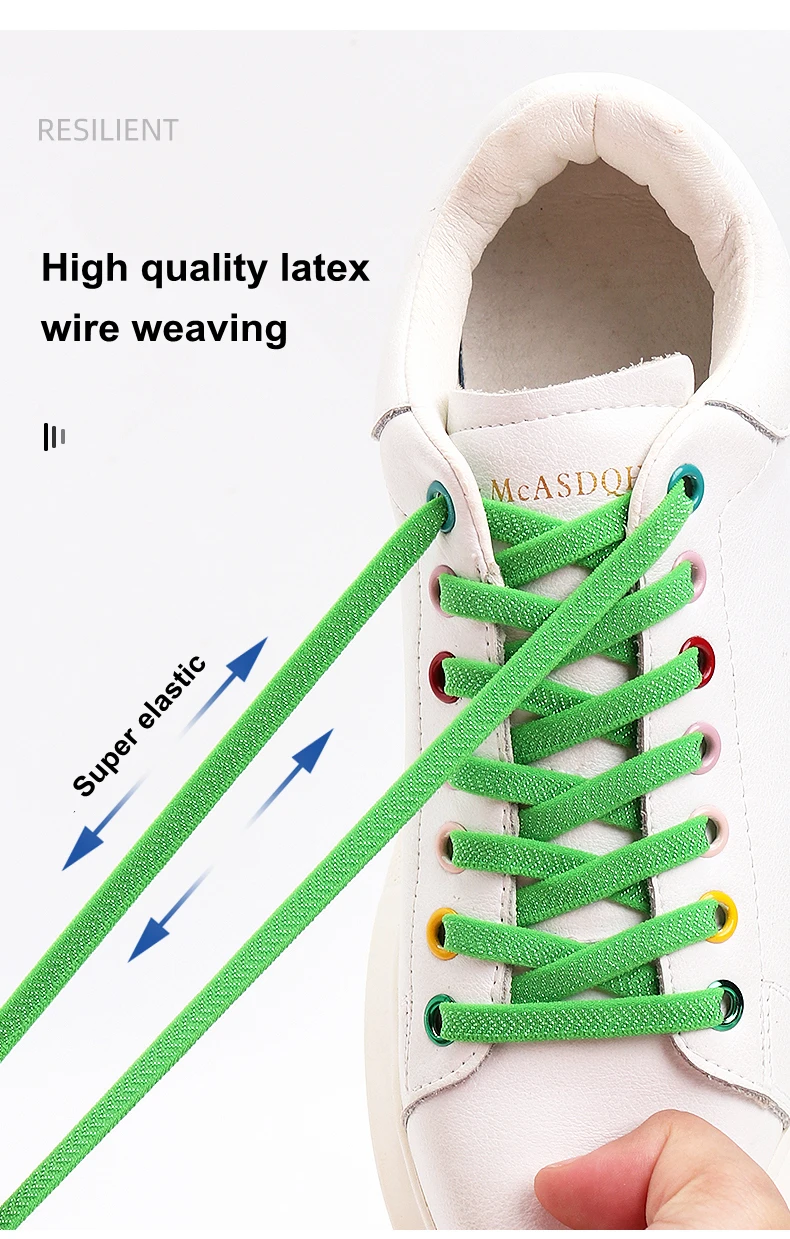 Creative Flat No Tie Shoe Laces Quick Without Ties Shoelace