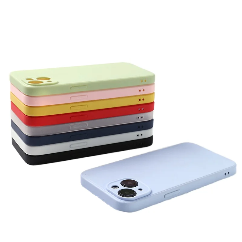 Wholesale Solid Color TPU Phone Case For iPhone Soft Slim Protective Cover OEM Available