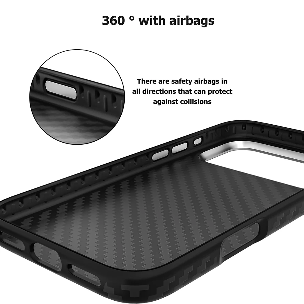 1500d anti shock combined carbon fiber luxury phone case for iphone 17 pro max-7