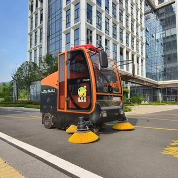 High Pressure Water Gun Function Pure Electric Street Sweeper Garbage Bucket Type Floor Sweeper