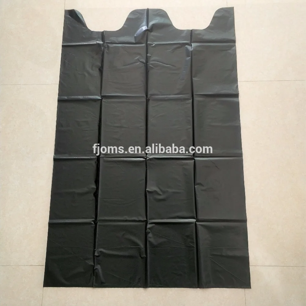 3 Mil Heavy Duty Plastic Poly Large Black Construction Waste Bags For