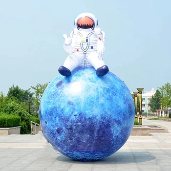 Festival outdoor decoration Giant Inflatable Astronauts Led Inflatable Moon