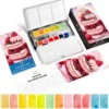 ชุดสีน้ำแบบแข็ง 12 สี - สีมาการอง
