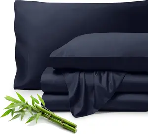Silky Luxury and Smooth Soft 100% Bamboo Quilt (Duvet ) Cover Set  Breathable 100% Bamboo Bedding Sheet Set