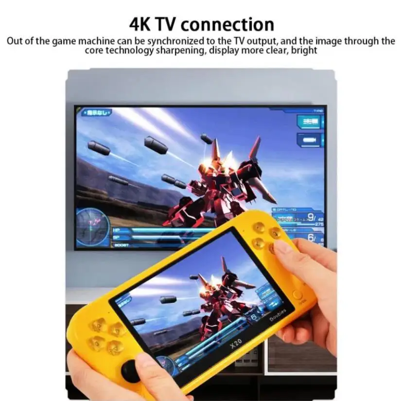 X20 Retro Game Console Classic Hd 5.1inch Handheld Game Console