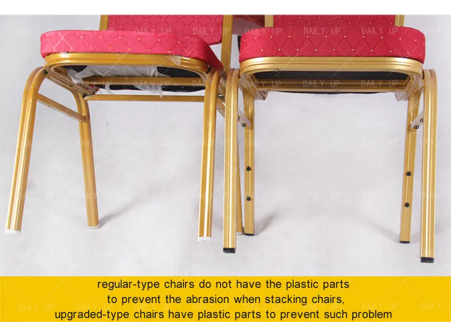 Factory Sale Stacking Banquet Chair Steel Frame And Classic Style Chair Low Price Stackable Hotel Chair For Wedding And Dining