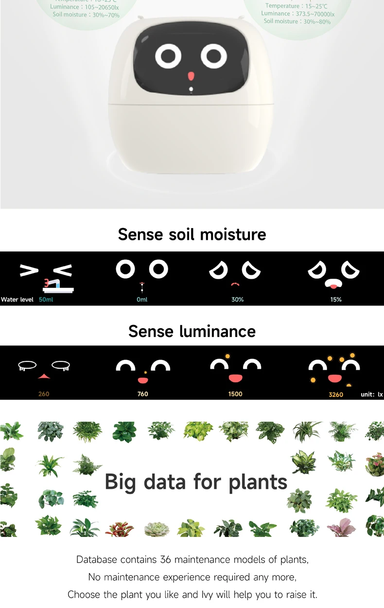 Home Garden Flower Pots Creative Interaction Mini Smart Garden Indoor