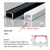 1m de taille 15*10mm (argent avec couvercle pc blanc)