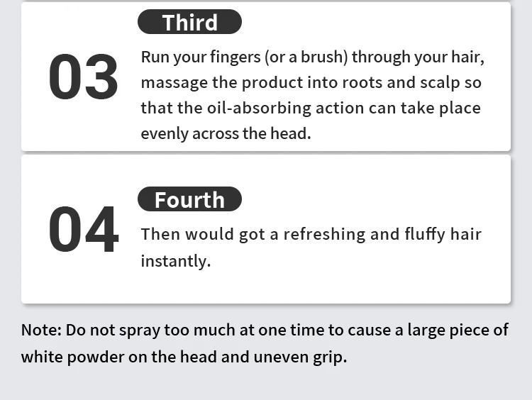 Mens Quick Dry Oil Hair Dry Shampoo Private Label Spray Shampoo Spray