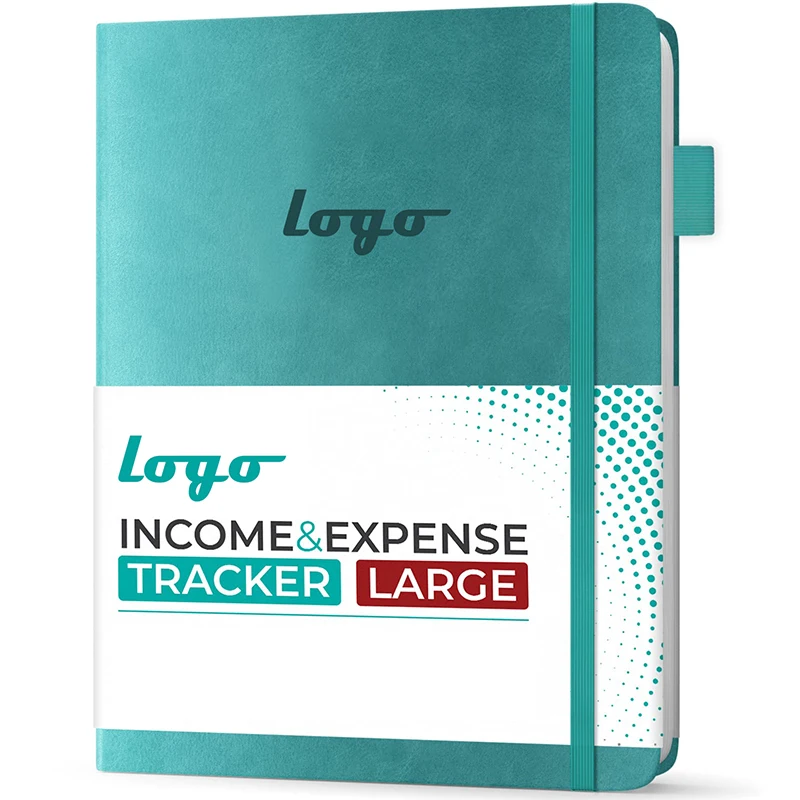 A4 Size Customised Logo Income and Expense Ledger Book Personal Finance Record and Bookkeeping Log Book