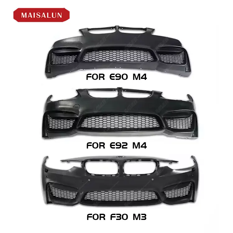 M3 M4 Style Front Bumper For BMW 3 Series F30 F35 E90 E92 2006-2017 PP Material Car Front Car