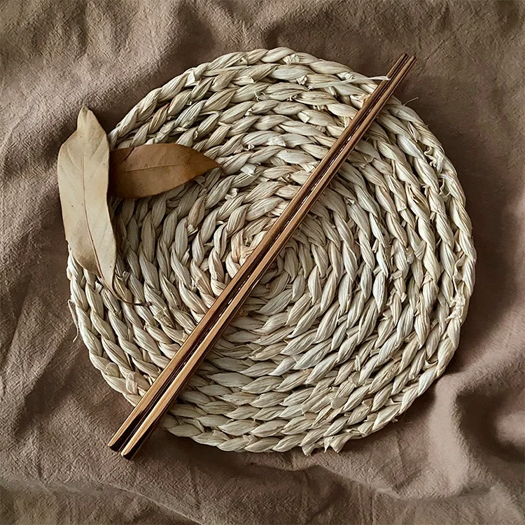 Набор японских китайских палочек для еды роскошный титановый металлический логотип в коробке подарок на свадьбу от