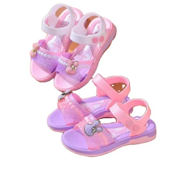 Kids Summer New Children'S Sandals Girls Soft Bottom Non-Slip Beach Shoes Breathable Children'S Shoes