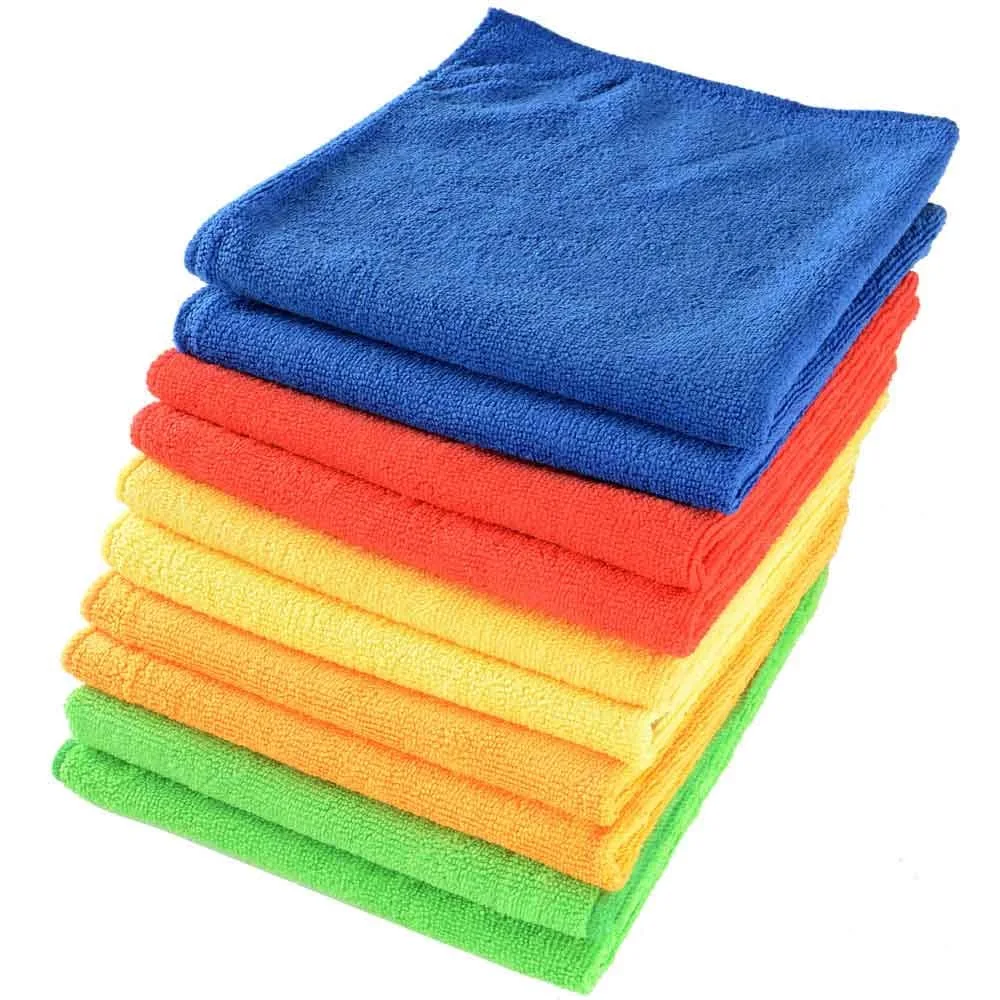 Professional Black Microfiber Towels Cleaning Kitchen Auto Detailing No ...