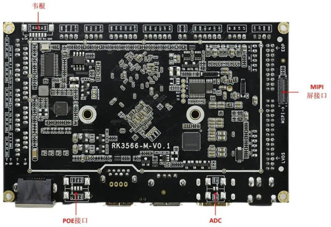 Rk3566 Motherboard Android Linux Win OS Lvds Controller Board 4GB and ...