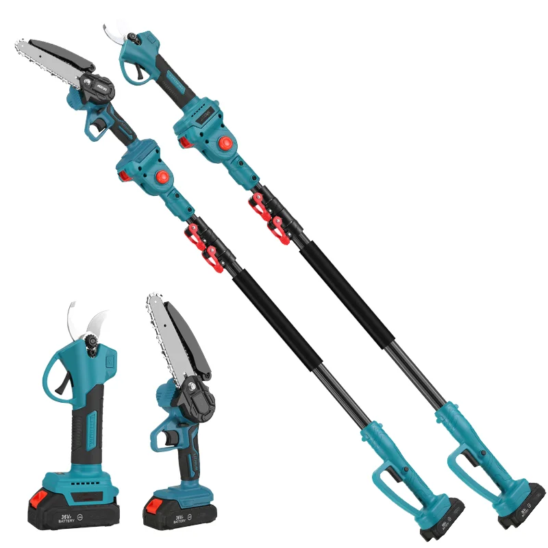 AOTUO  Electric Chain Saw Pruning Cutter Long Pole for Pruner Shears 36V Plastic Brushless Lithium Battery for DIY Gardeners