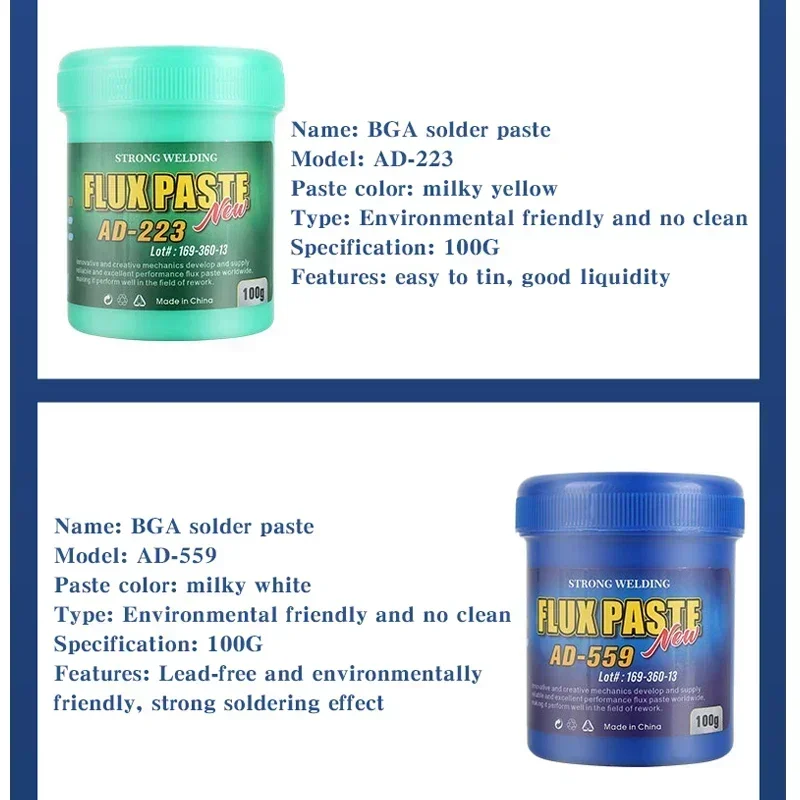 RMA-223 UV Solder Flux Paste - 100g Jar, Insulating Flux For PCB Repair, Cellphone & Computer Motherboard - View #5